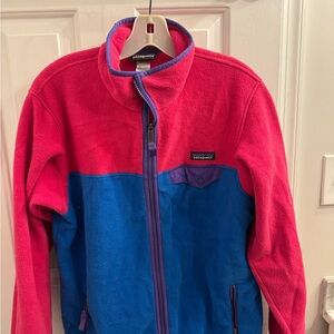 Patagonia pink and Blue Fleece with Purple Detail